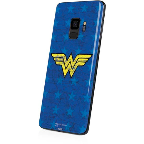 DC Comics Wonder Woman Emblem on Flag Galaxy S9 Skin